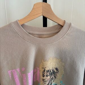 Tina Turner 1984 Private Dancer Beige Crewneck Sweatshirt Women’s M Oversized